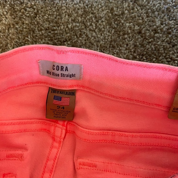 NWT True Religion crop straight leg jeans - Picture 5 of 7